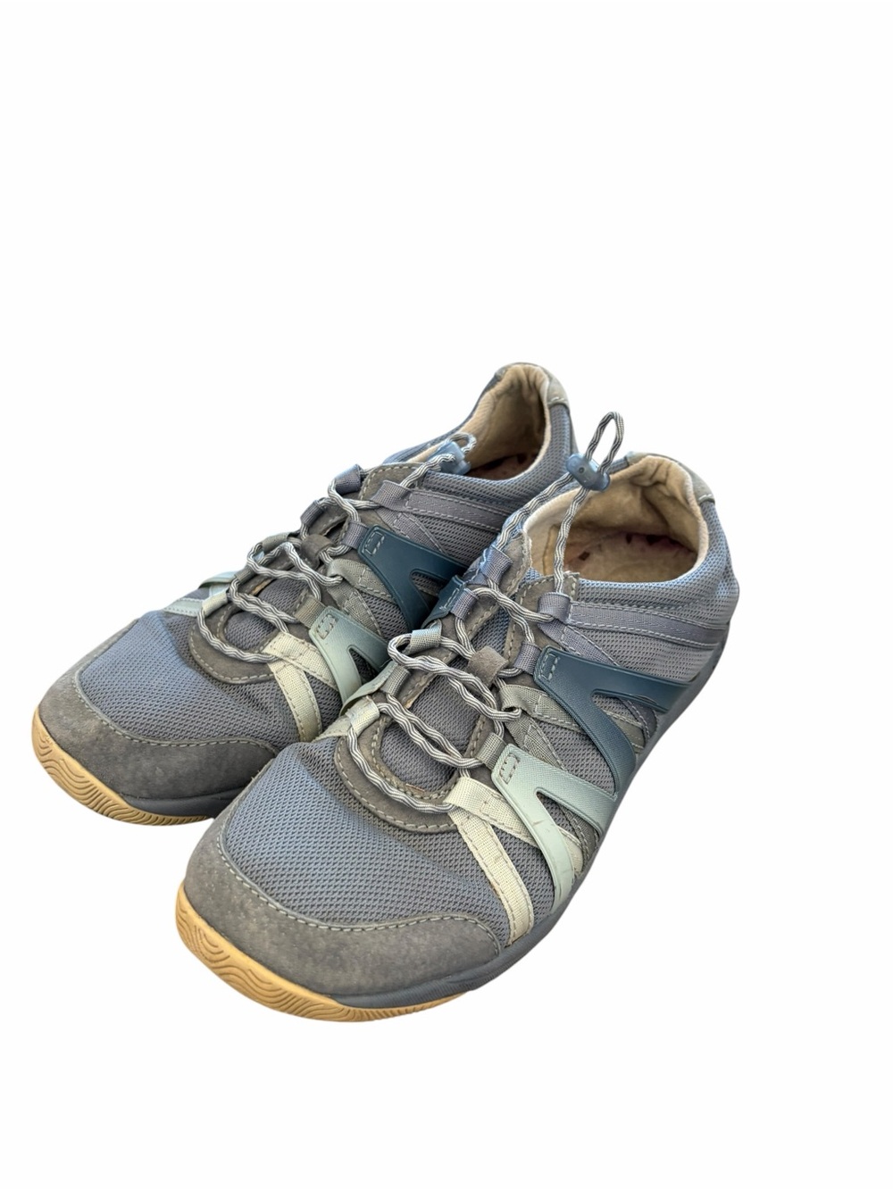 Dansko Henriette Grey Suede Mesh Bungee Comfort Walking Sneakers